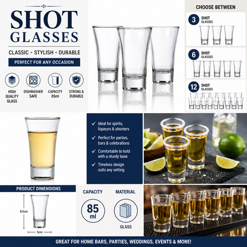 Shot glasses alcohol - 3/6/12,