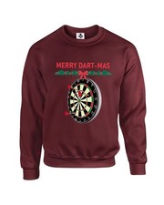 Merry Dart-mas Christmas Jumper Funny Xmas Darts Sweatshirt New