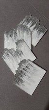 Coasters Set of 4 White and Silver Drinks Coasters for Drinks Coffee Table Home