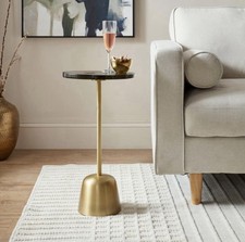 Olive Glass Top side table