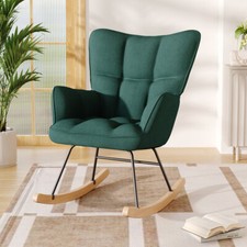 Green Rocking Chair Velvet