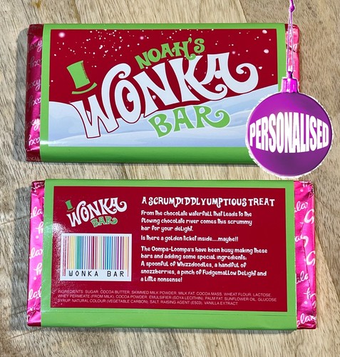 Christmas wonka bar - christmas,