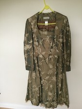 Paule Vasseur Silk Embroidered Dress & Jacket Size 38 10 Wedding Outfit