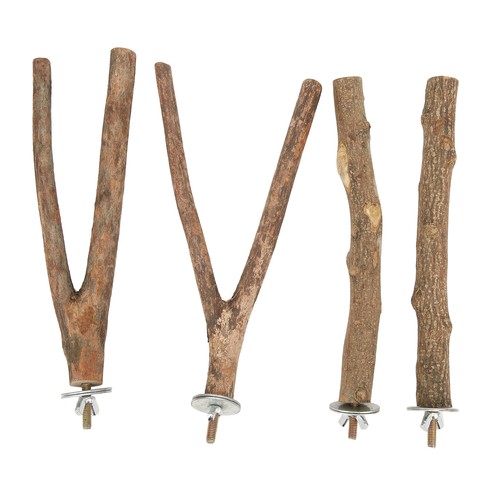 Bird perch stand natural wood - perch,