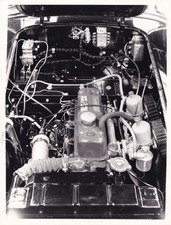 MG ENGINE BAY PHOTO, BRITISH LEYLAND STAMP TO REAR OF PHOTO.