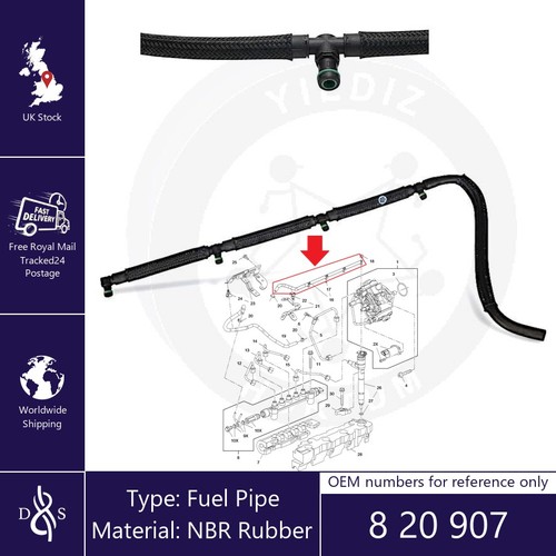 Fuel pipe fits vauxhall astra - pipe,