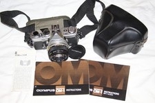 Olympus OM-1n SLR Camera Kit with 50mm Lens, Leather Case & Instruction Manual
