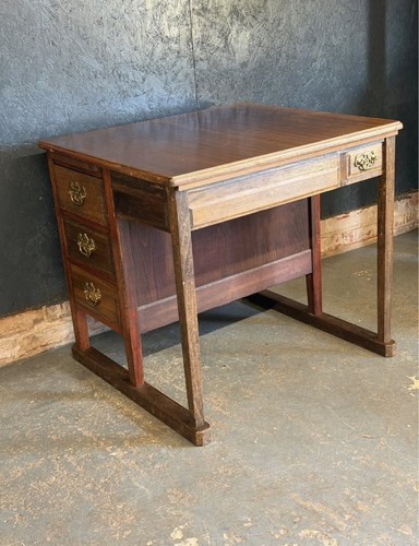 Vintage oak desk - oak,