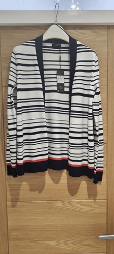 Ladies navy red striped - m&co, navy/red