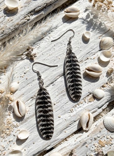 Painted shell goshawk feather - shell,