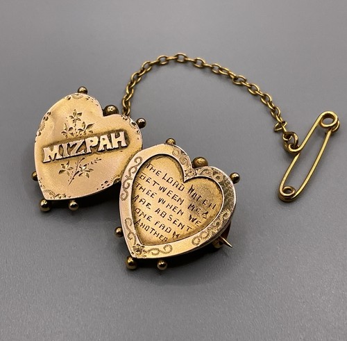 Antique 9ct gold double - antique,
