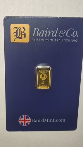 Baird gold minted bar - &, 1g