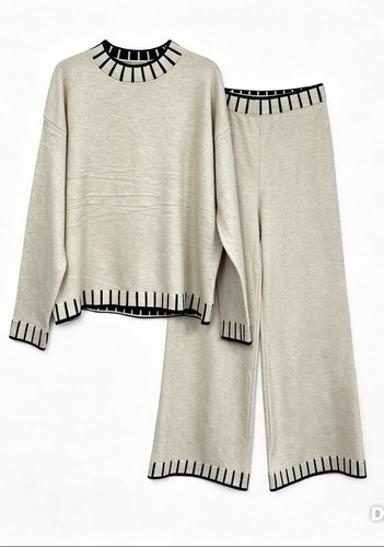 Women beige knit piece - beige,