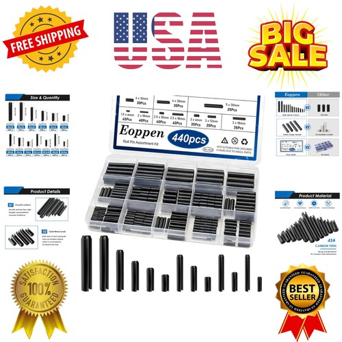 440pcs roll pin assortment kit - roll,