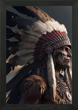 Native American Chief Framed