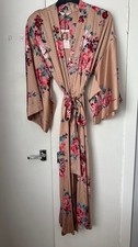 BNWT M&S ROSIE @ AUTOGRAPH SATIN FLORAL PRINT DRESSING GOWN ROBE S (8-10)