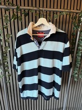 Men's blue stripe short sleeve