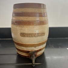 Antique salt Glaze Stoneware whiskey 1 Gal Barrel Doulton &Watts Lambeth Pottery