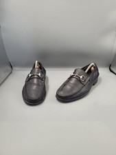 Vintage Gucci Horsebit Loafers UK 7 EU 40 VTG Black Leather Shoes Men's Slip-On