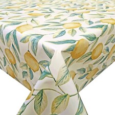 Leafy Lemons Yellow Teal Green