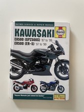 KAWASAKI GPZ500 S,ER5,ER-5,ER500,EX500 NINJA HAYNES MANUAL 1987-1999 "HARDBACK"
