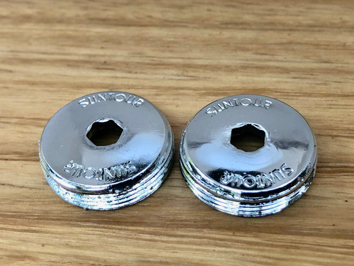 Suntour old font crank caps - -,