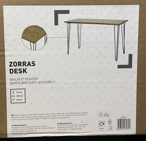 Zorras walnut desk - walnut, top