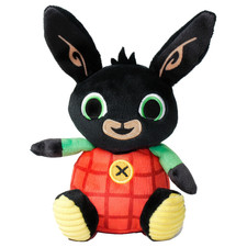 Bing Cuddle Bean Soft Toy - Official Bing Bunny Black Plush Character for Kids