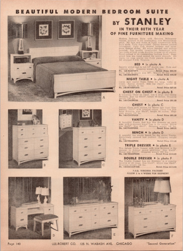 Stanley furniture 1950s - stanley,