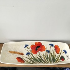 Italian Nuova Ceramica  Vicenza Hand Painted Serving Dish 36cms x 13 cms. VGC 