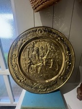 Vintage Embossed Brass Wall