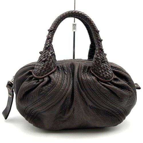 Fendi spy leather dark brown - leather,