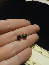 Maroon Stone Silver Coloured