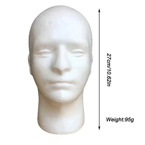 White styrofoam head - head, male