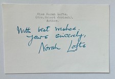 NORAH LOFTS ( Nethergate ) Genuine Handsigned Signature on Postcard.