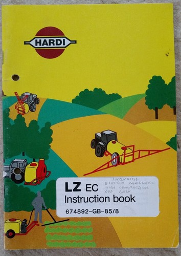 Hardi sprayer operators - lz,