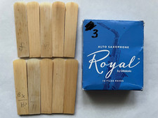 10 pack Rico Royal Alto Saxophone Reeds Strength 3 Play tested graded boxed No3