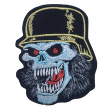 Slayer Skull Outlaw MC Biker Skulls Embroidered Patch Iron on Sew on Jackets Men