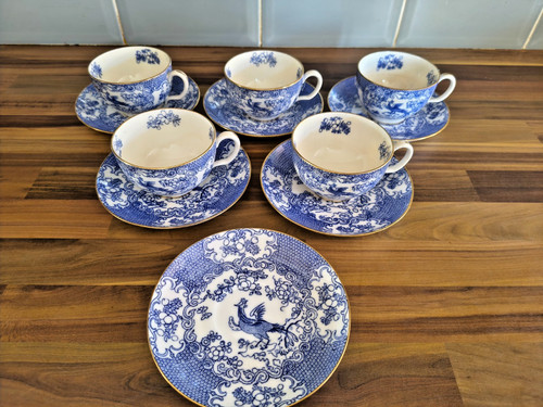 Blue antique minton - x,