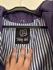 Urban Diva Women’s Padded Gilet – Purple – Size XL – Sleeveless Hooded Vest