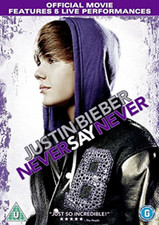 Justin Bieber: Never Say Never DVD Justin Bieber (2011) ORIGINAL UK ISSUE DVD