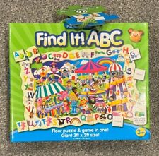 Find It! ABC Double Sided Floor Puzzle & Game - Age 3+ Size 3ft x 2ft