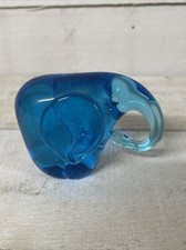 ART GLASS BLUE ELEPHANT