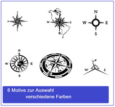 Compass Sticker 30cm Motorhome