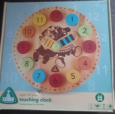 ELC Wooden Teaching CLOCK 3-8