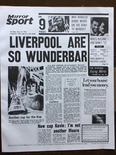 POSTER/NEWSPAPER PAGE : MIRROR 24th MAY 1973 : LIVERPOOL WIN UEFA CUP IN GERMANY