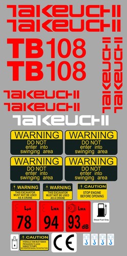Takeuchi tb108 mini digger - tb108,