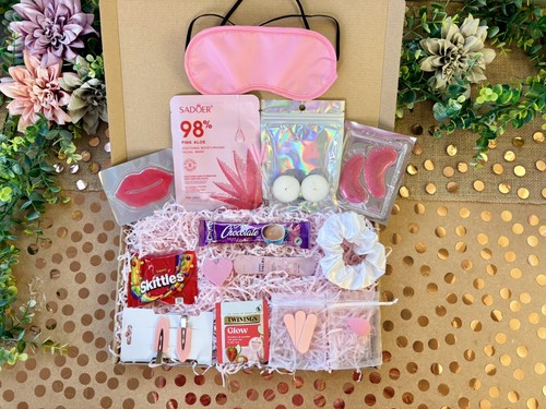 Ladies pink pamper hamper spa - pamper,