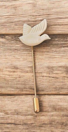 Vintage mother pearl bird - of,