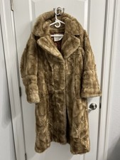 Vintage Brown Fur Coat Faux